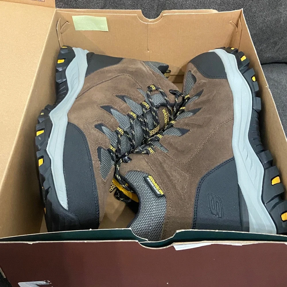 Skechers Rickter-Branson Boot Mens 13 Khaki Waterproof Outdoor Hiking 204910/KHK